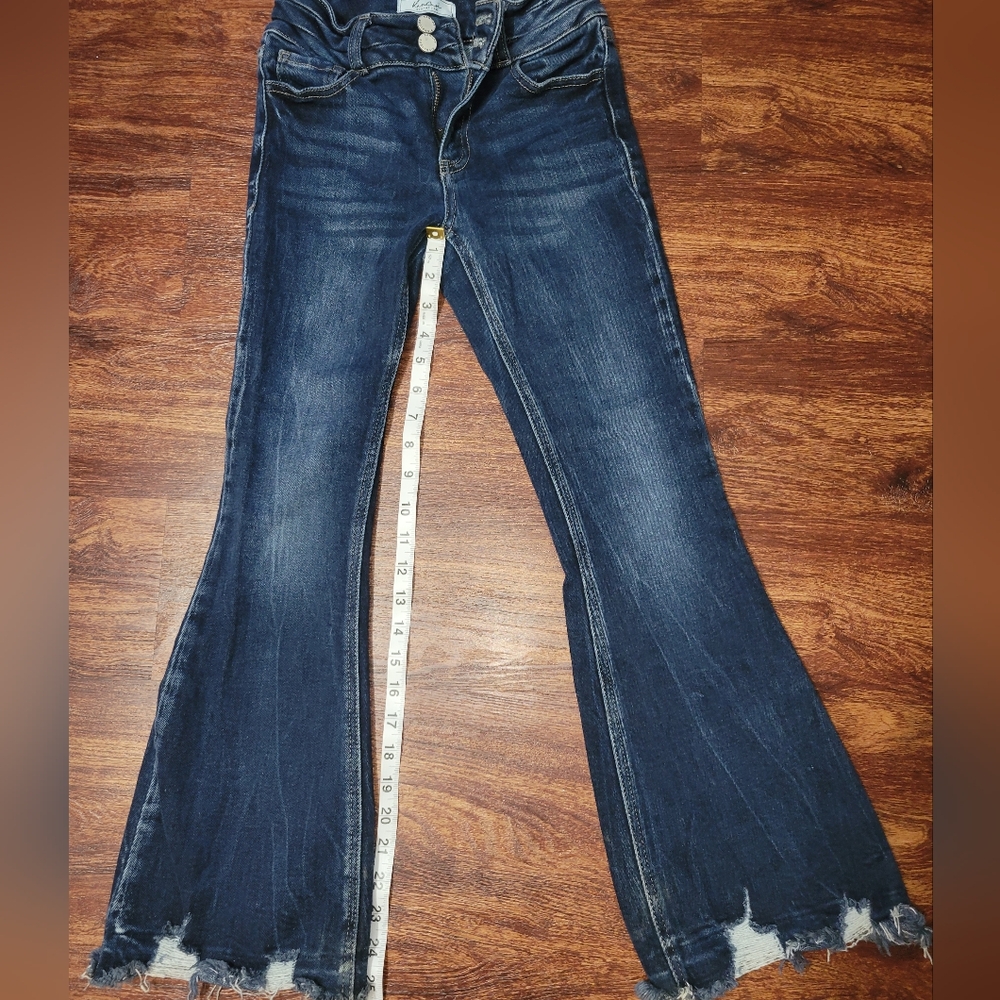 Girl's Blue Distressed Jeans